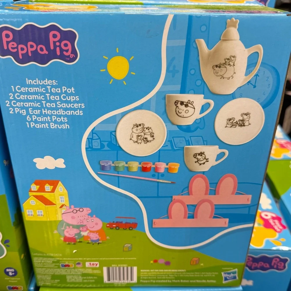 Peppa Pig My First Paint Your Own Tea Set - Pink and Green